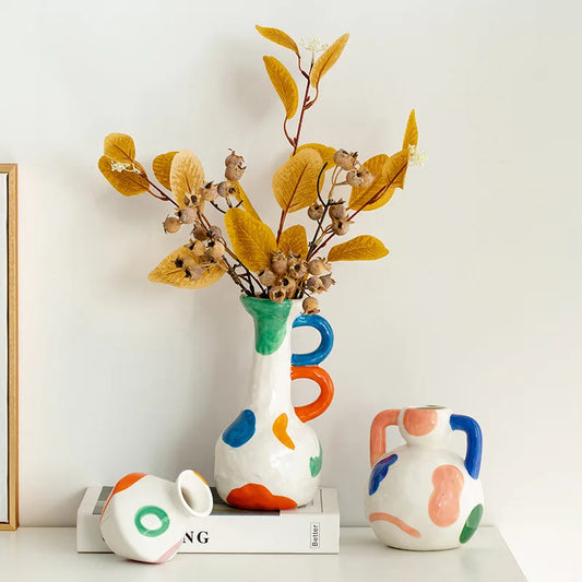 Colourful Artisan Ceramic Vase Collection