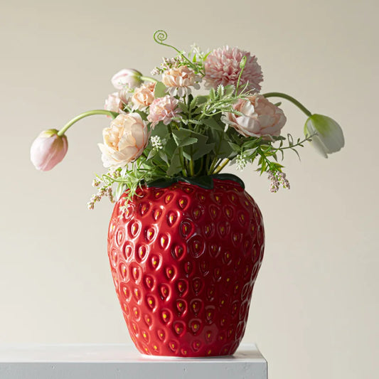 Large Strawberry Vase Ceramic