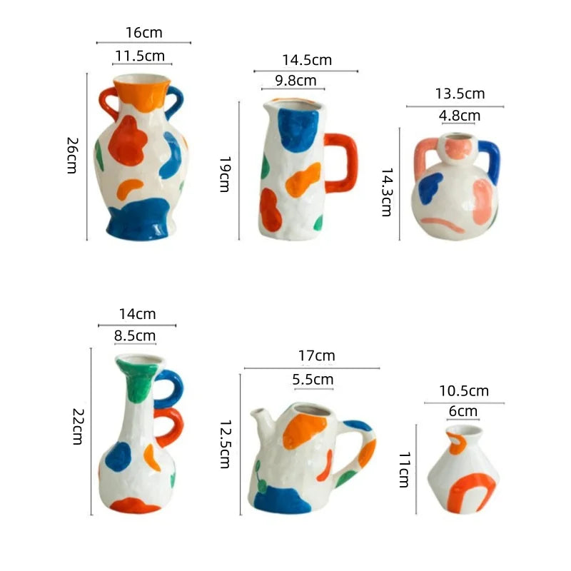 Colourful Artisan Ceramic Vase Collection